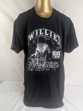 Willie Nelson Black Graphic Tour T-Shirt